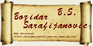 Božidar Sarafijanović vizit kartica